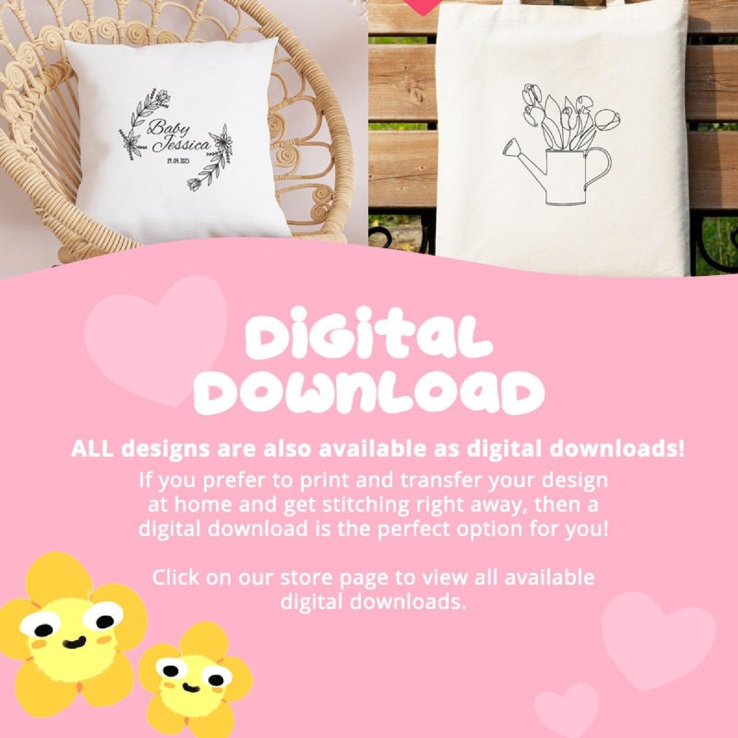 ALL DESIGNS - Hand Embroidery Printed Fabric Panel