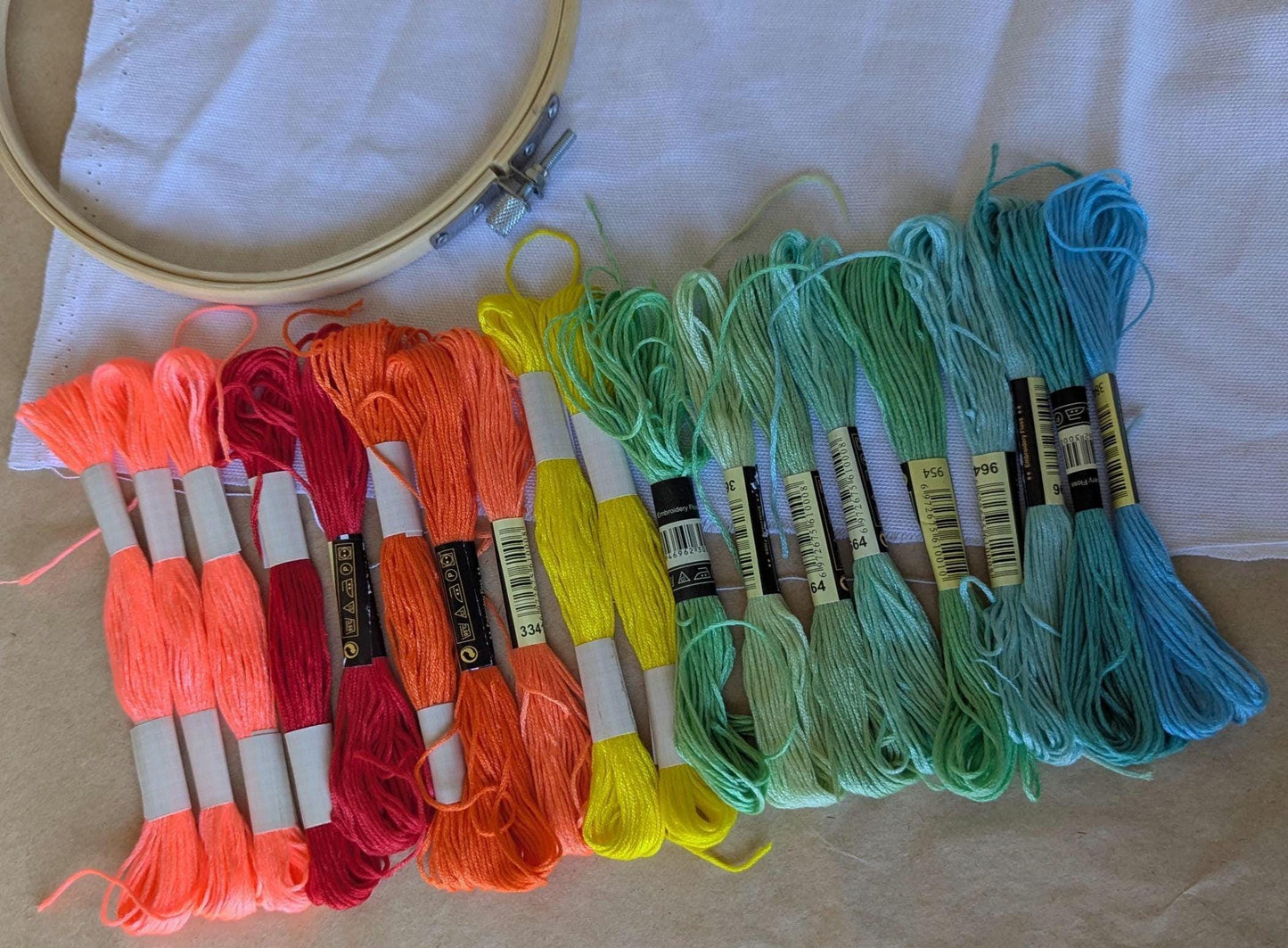 Neon Embroidery Thread Set 19pk