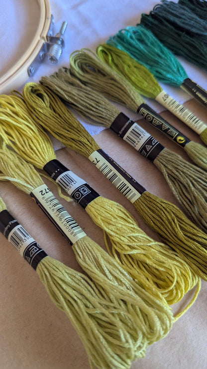 Forest Green Embroidery Thread Set 11pk