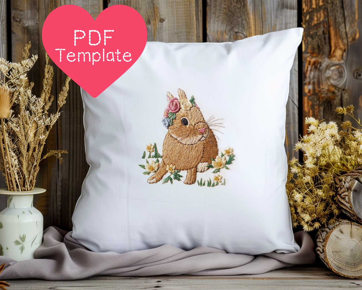Easter Rabbit Embroidery Pattern