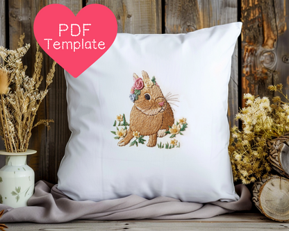 Easter Rabbit Embroidery Pattern