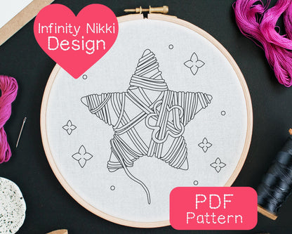 Infinity Nikki Whimstar Embroidery Pattern