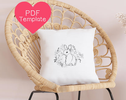 Rabbit Embroidery Pattern