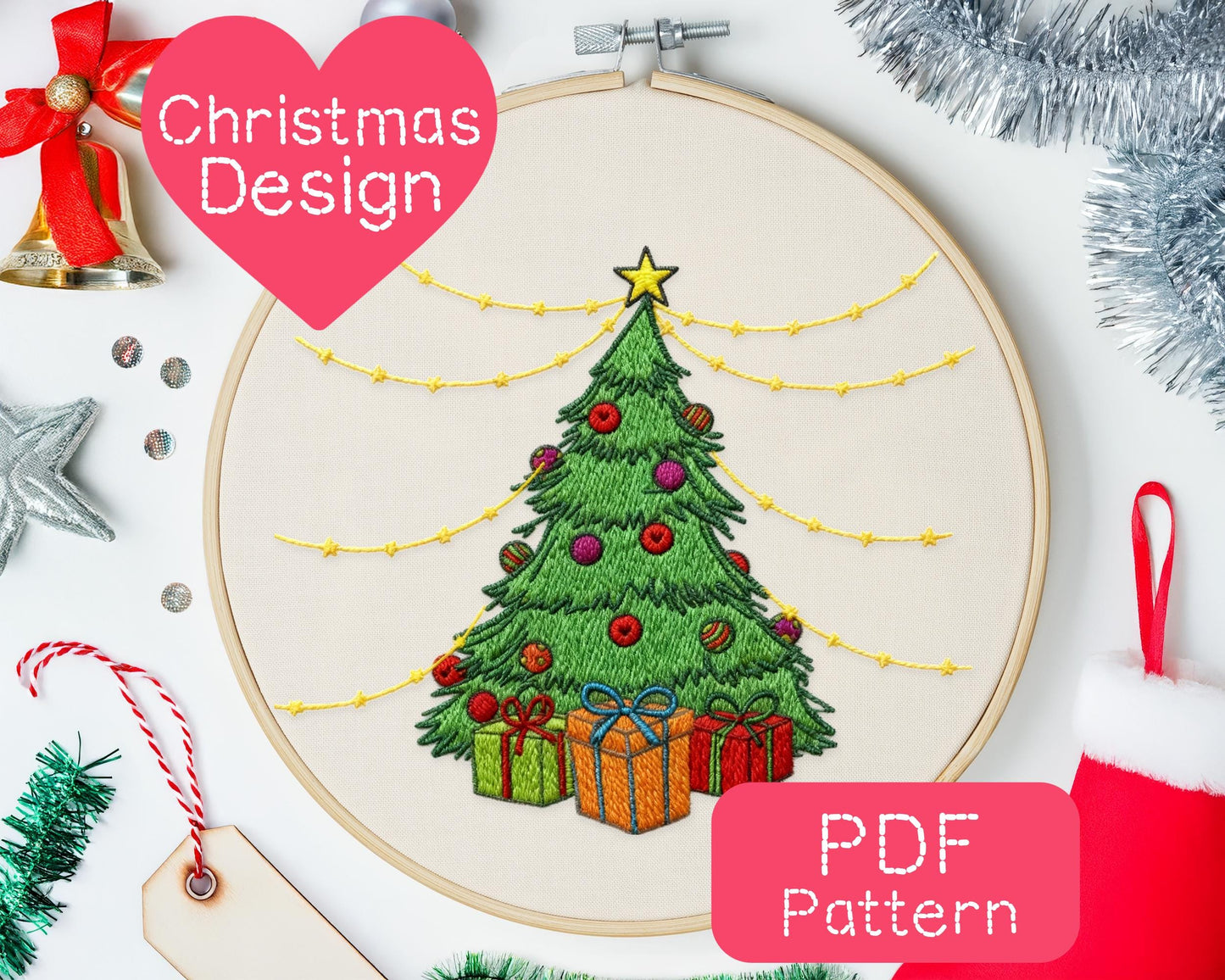 Christmas Tree Embroidery Pattern