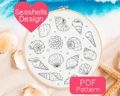 Seashell Embroidery Pattern