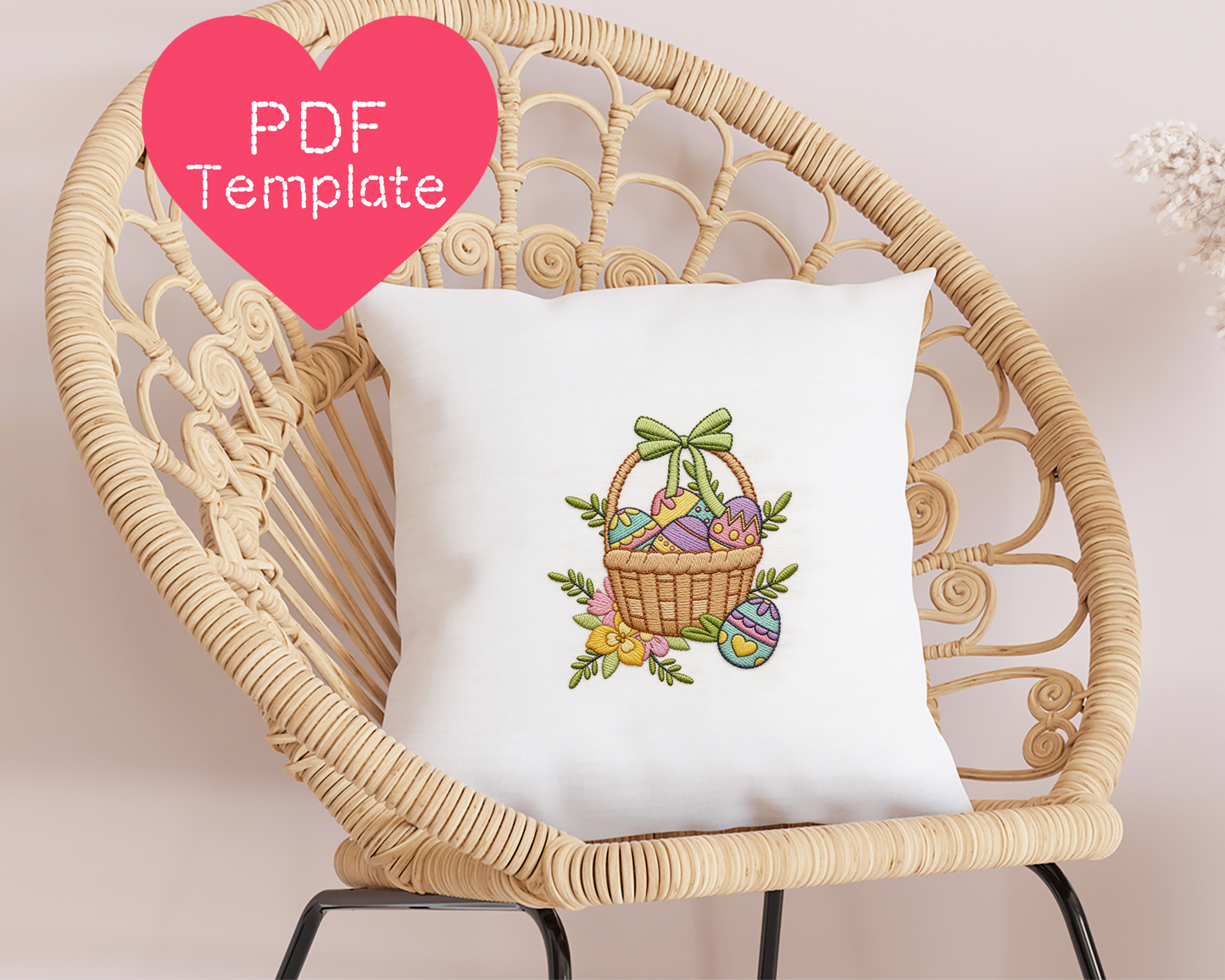 Easter Basket Embroidery Pattern