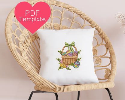 Easter Basket Embroidery Pattern