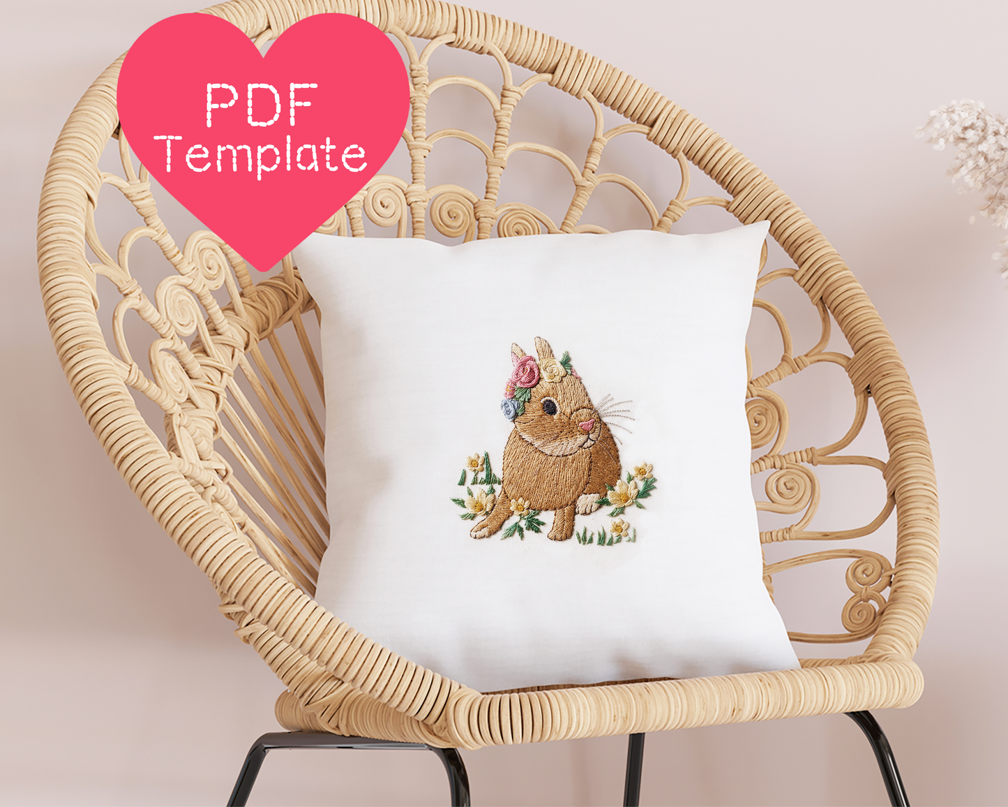 Easter Rabbit Embroidery Pattern