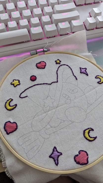 Wizard Kirby Embroidery Pattern