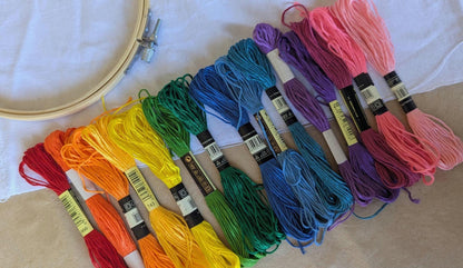 Rainbow Embroidery Thread Set 15pk