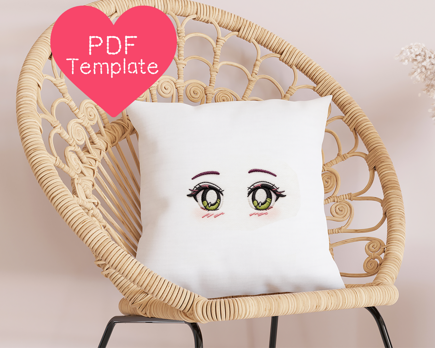 Stickmuster Anime-Augen
