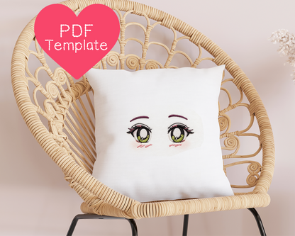 Stickmuster Anime-Augen