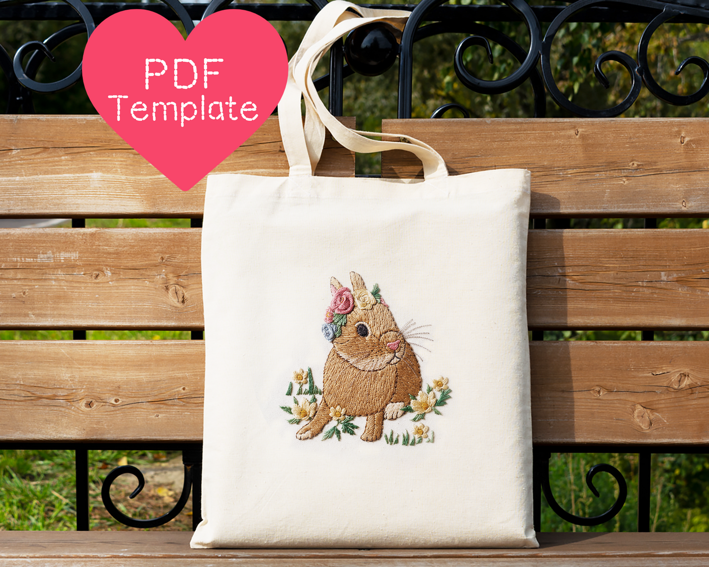 Easter Rabbit Embroidery Pattern