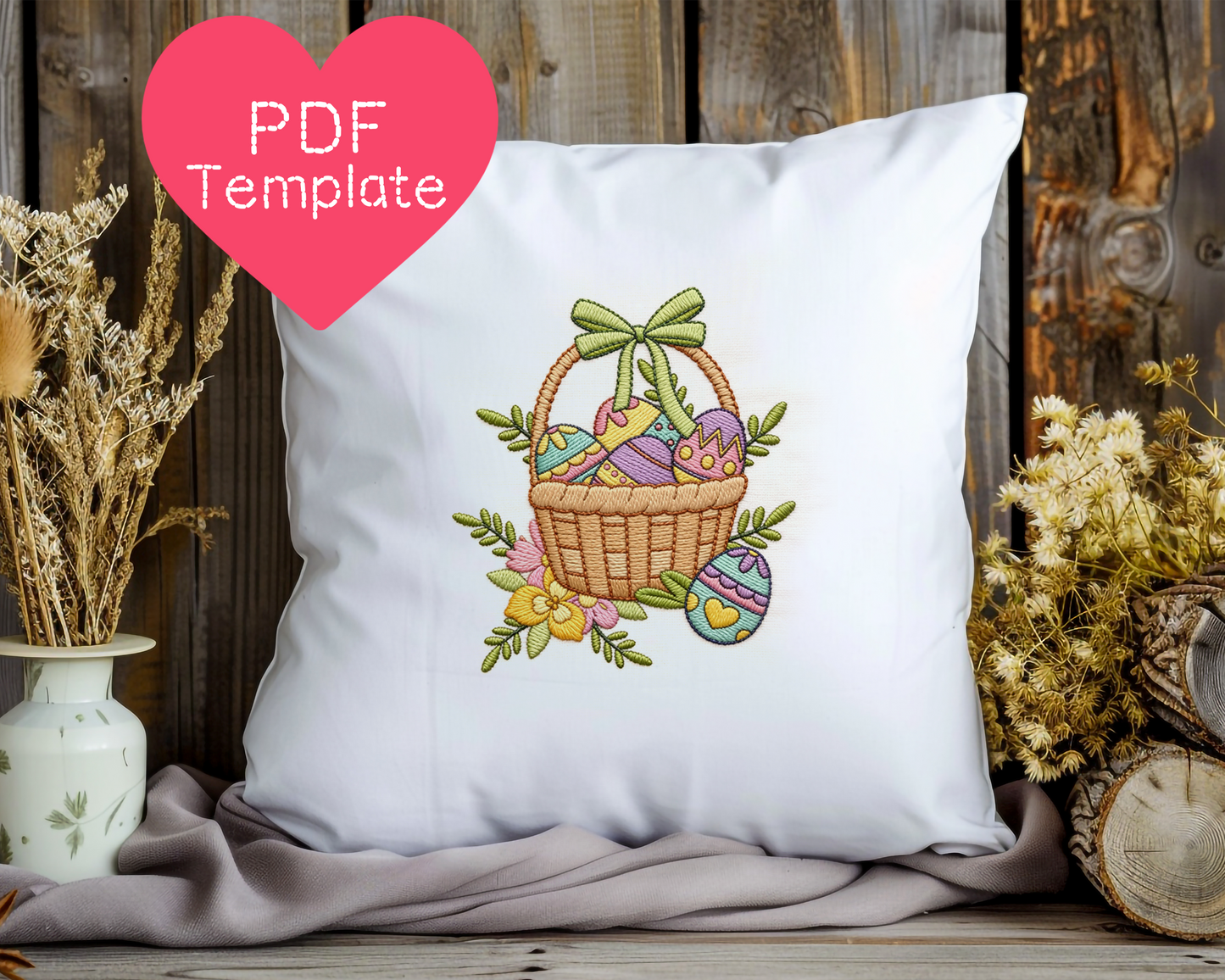 Easter Basket Embroidery Pattern