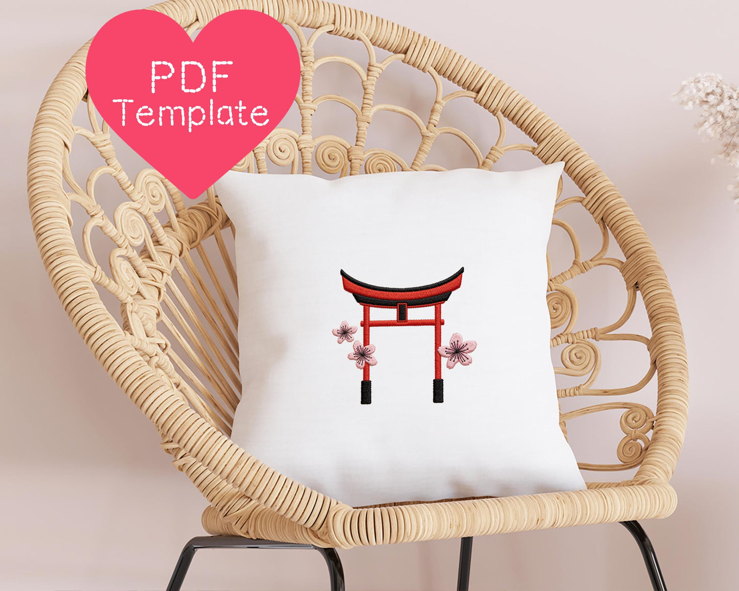 Torii Gate Embroidery Pattern