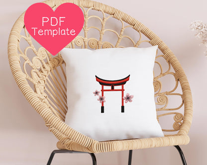 Torii Gate Embroidery Pattern