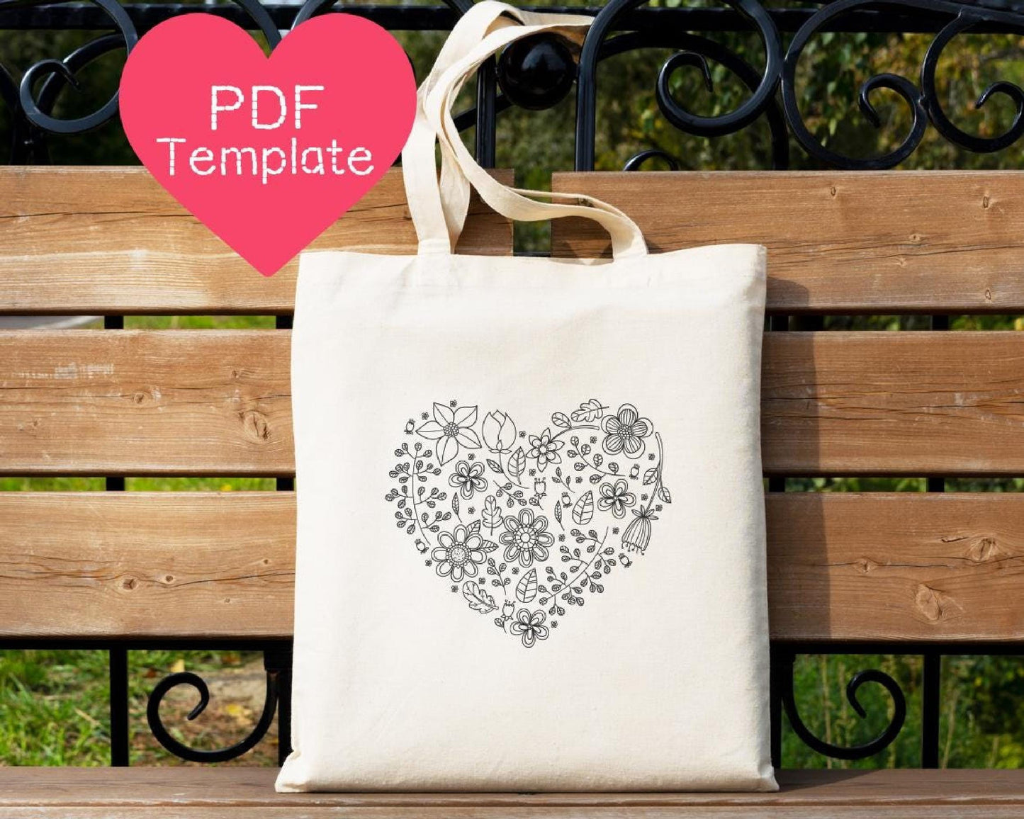 Floral Heart Embroidery Pattern