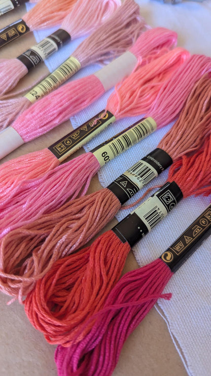 Pink Embroidery Thread Set 14pk