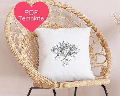 Floral Bouquet Embroidery Pattern