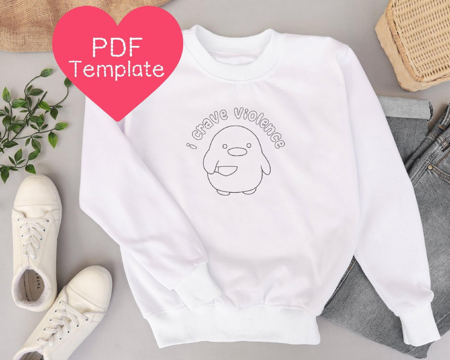 Funny Chicken Embroidery Pattern