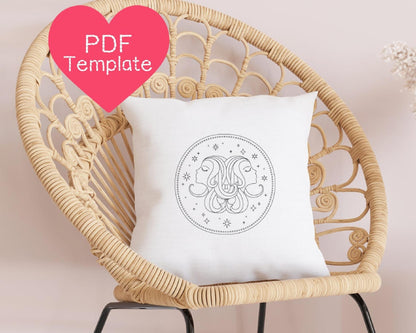 Astrological Zodiac Embroidery Pattern Bundle 12 Pack