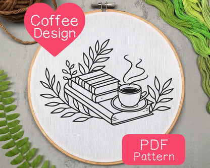 Cozy Reader Embroidery Pattern