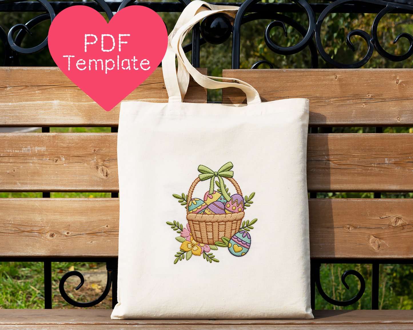 Easter Basket Embroidery Pattern