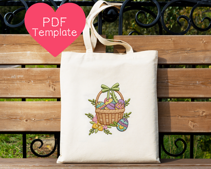 Easter Basket Embroidery Pattern