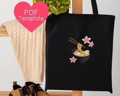 Japanese Ramen Embroidery Pattern