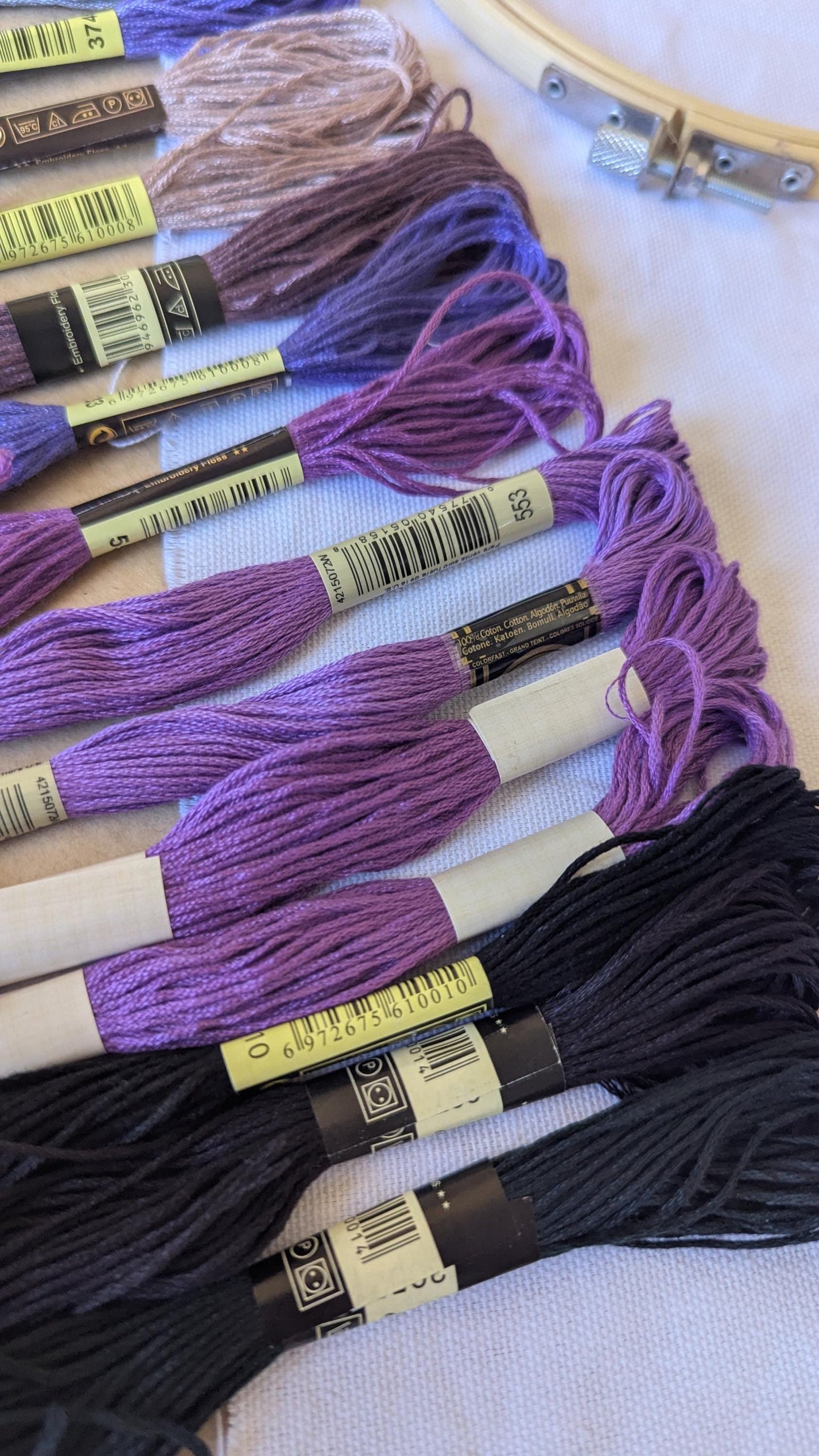 Deep Purple Embroidery Thread Set 16pk