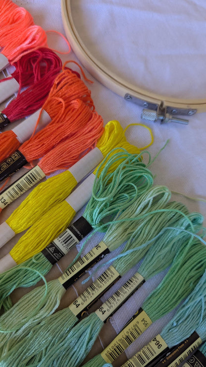 Neon Embroidery Thread Set 19pk