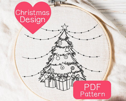 Christmas Tree Embroidery Pattern