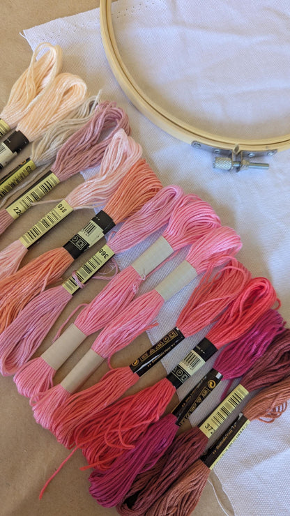 Pink Embroidery Thread Set 14pk