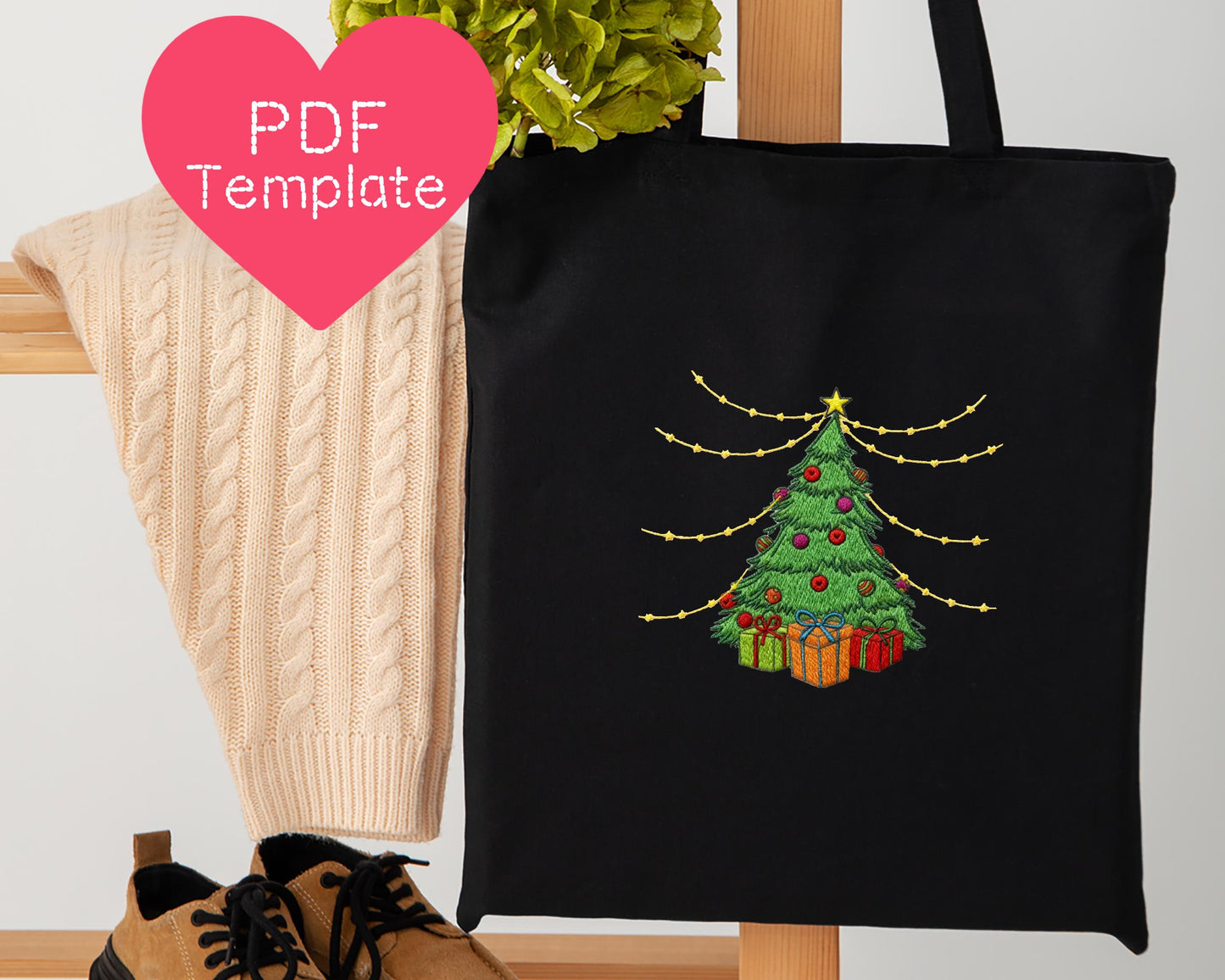Christmas Tree Embroidery Pattern