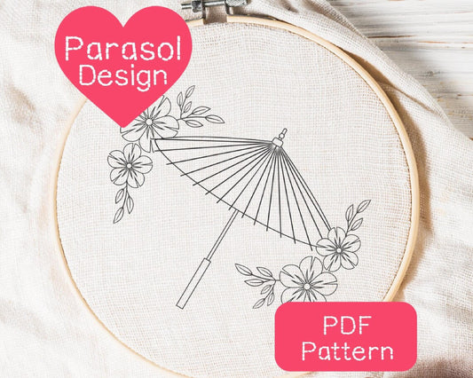 Japanese Parasol Embroidery Pattern