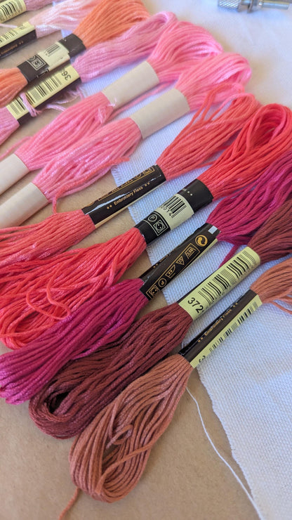 Pink Embroidery Thread Set 14pk