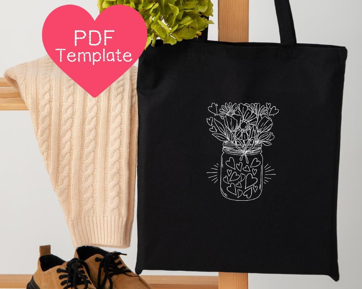 Jar of Hearts Embroidery Pattern