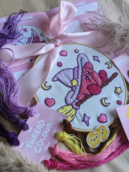 Wizard Kirby Hand Embroidery - Complete Starter Kit 7"