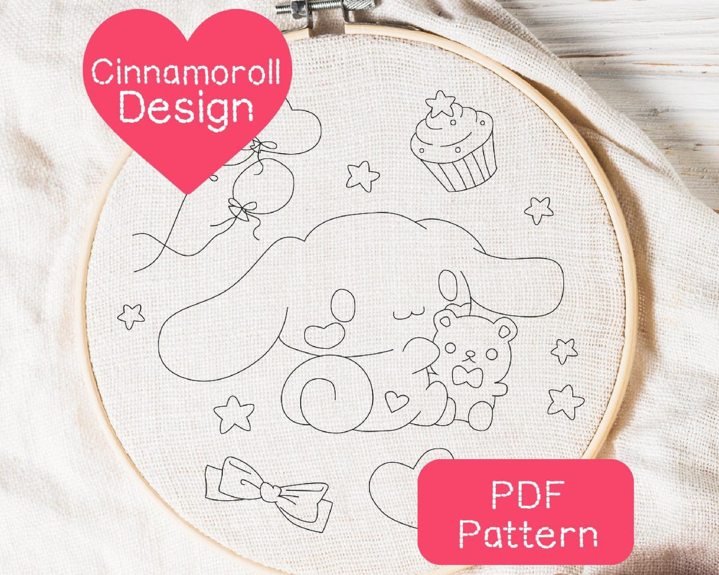 Cinnamoroll Embroidery Pattern