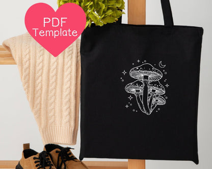 Forest Mushrooms Embroidery Pattern