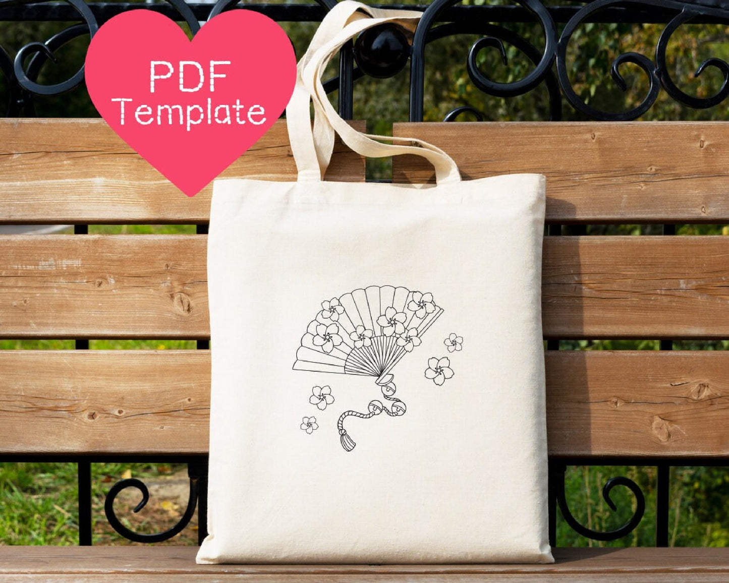 Japanese Fan Embroidery Pattern