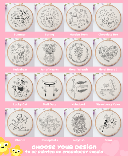 ALLE DESIGNS - Stoffpanel für Handstickerei