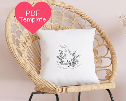 Witch Hat Embroidery Pattern