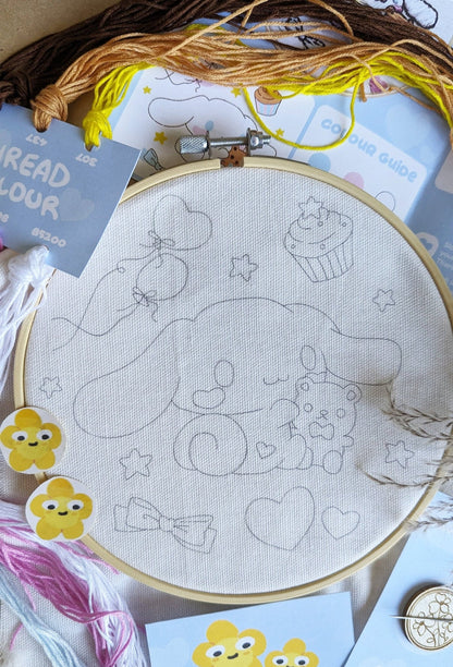 Cinnamoroll Hand Embroidery - Complete Starter Kit 7"