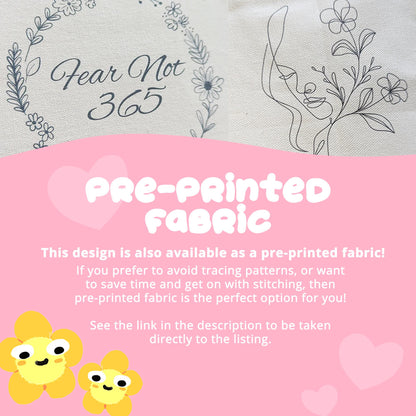 Simple Flowers Embroidery Pattern