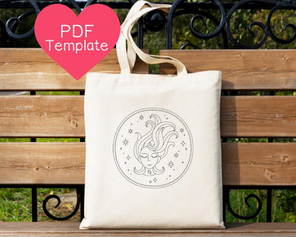 Virgo Zodiac Embroidery Pattern
