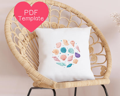 Seashell Embroidery Pattern