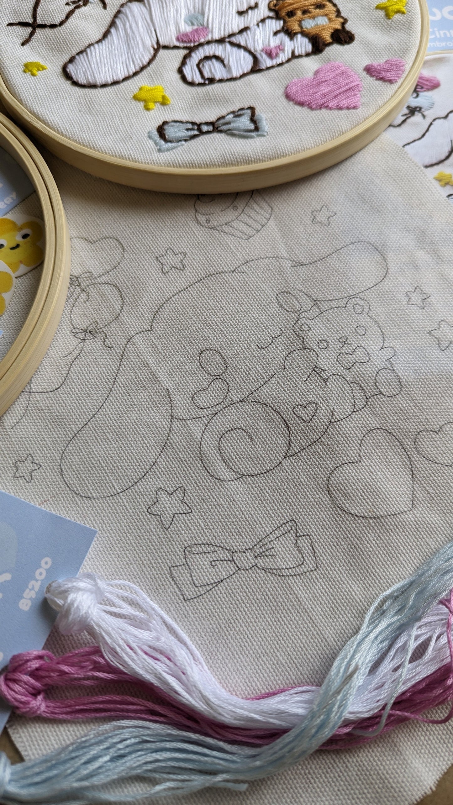 Cinnamoroll Hand Embroidery - Complete Starter Kit 7"
