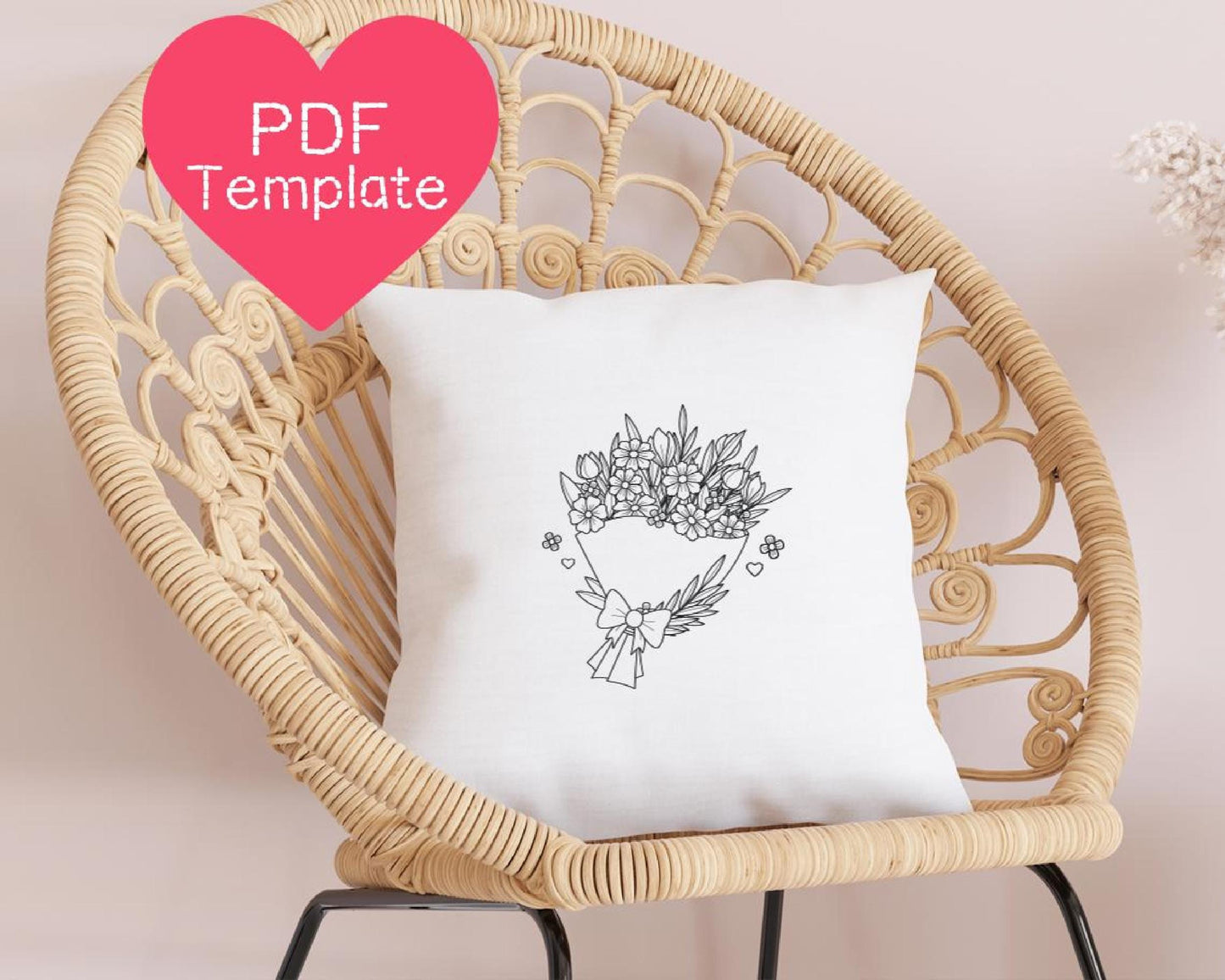 Wildflower Bouquet Embroidery Pattern