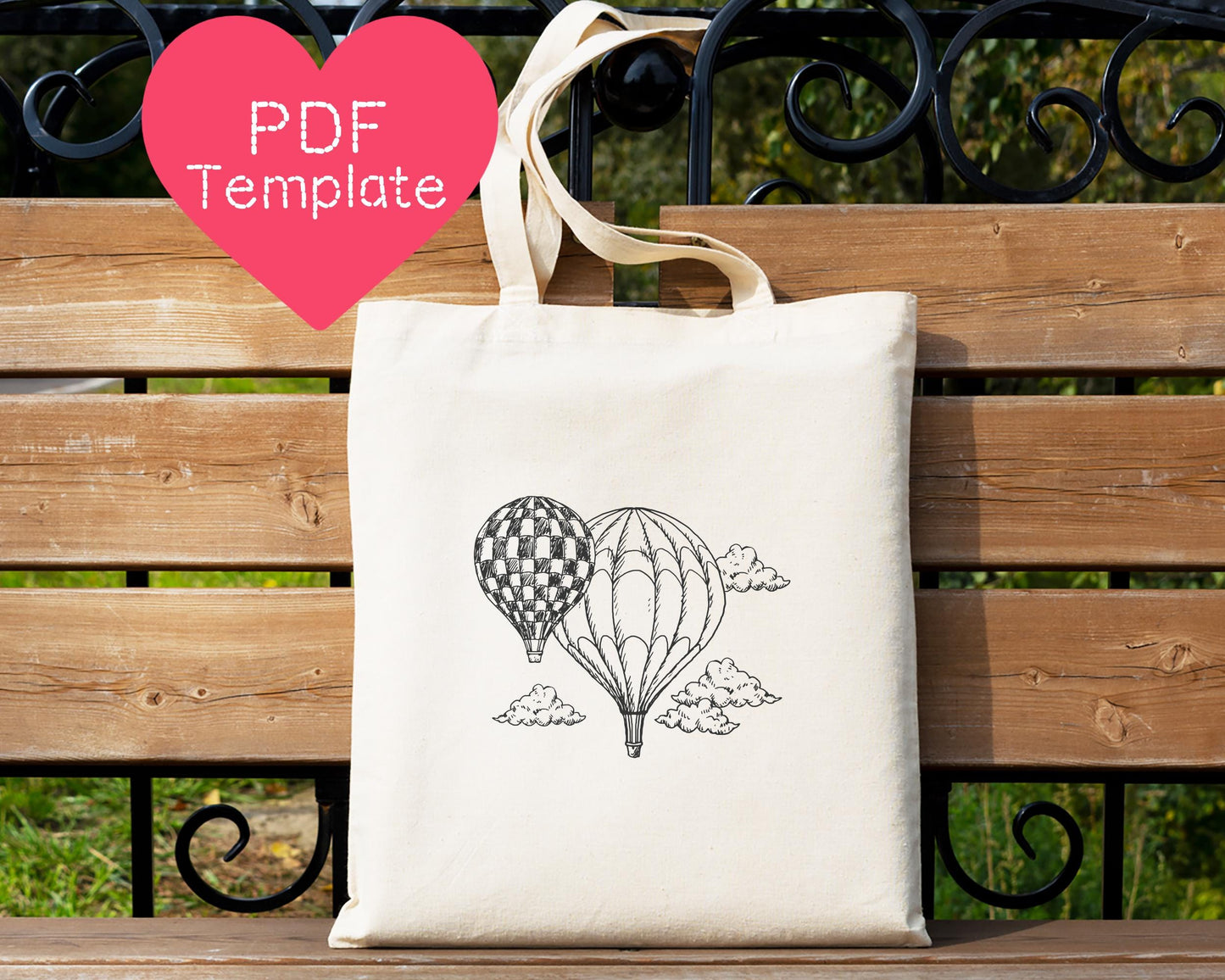 Hot Air Balloon Embroidery Pattern